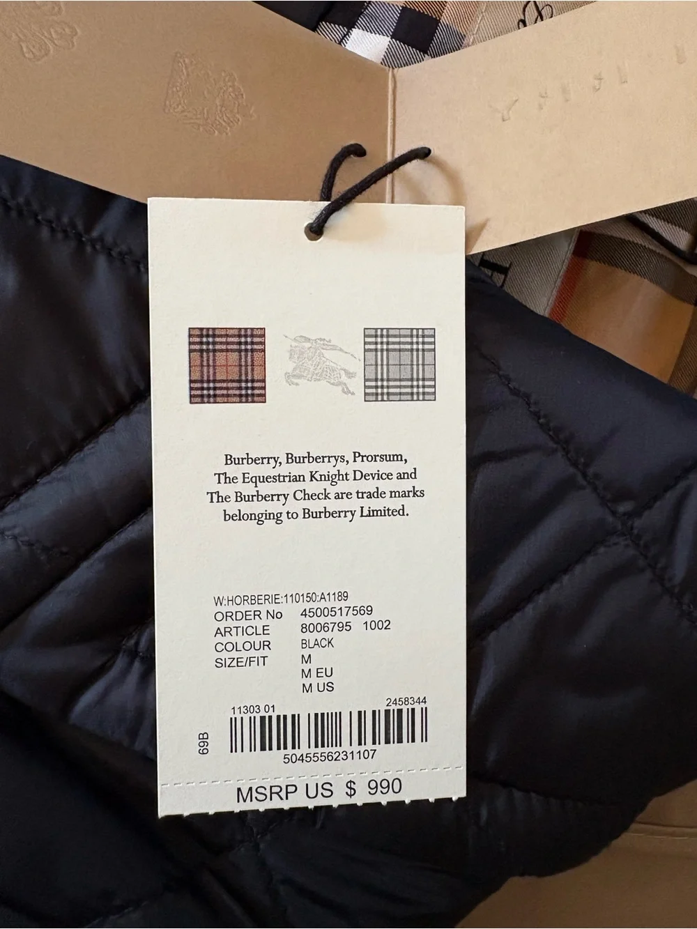 Burberry Double Breasted Trench Coat NWT Sz. M - Picture 11 of 15